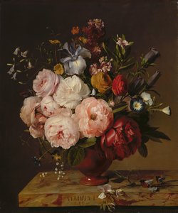 En vase med blomster på en avsats, 1817